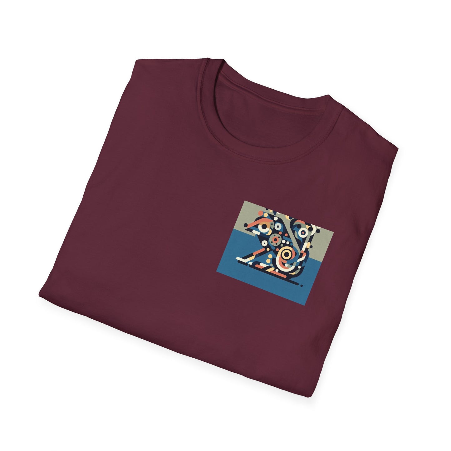 Artistic Dog Print Unisex Softstyle T-Shirt - Casual Style for Animal Lovers