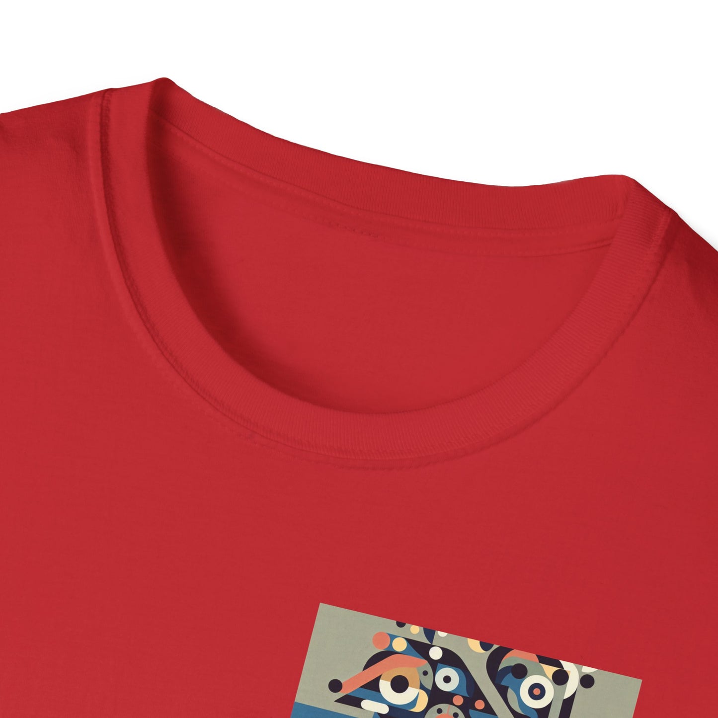 Artistic Dog Print Unisex Softstyle T-Shirt - Casual Style for Animal Lovers