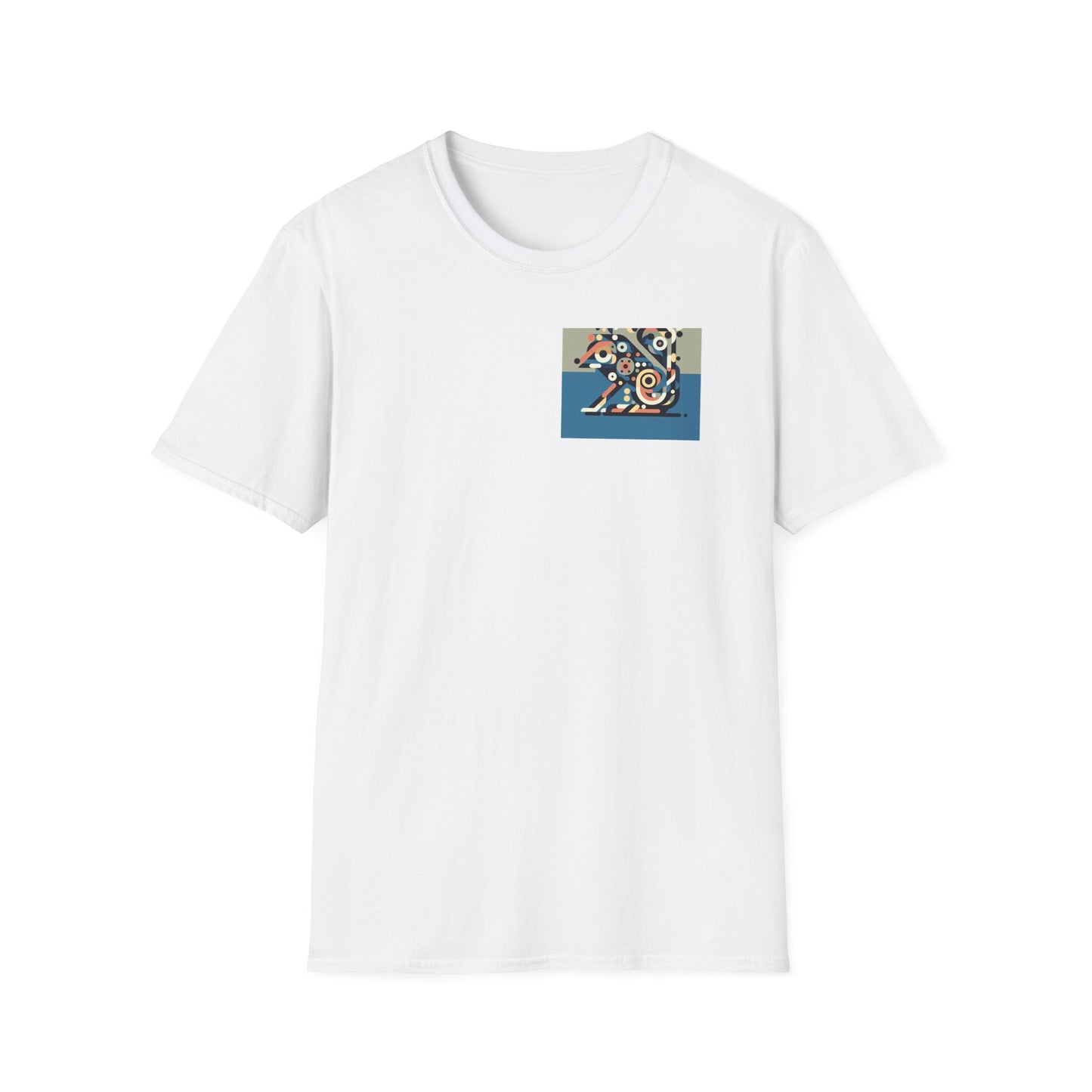 Artistic Dog Print Unisex Softstyle T-Shirt - Casual Style for Animal Lovers
