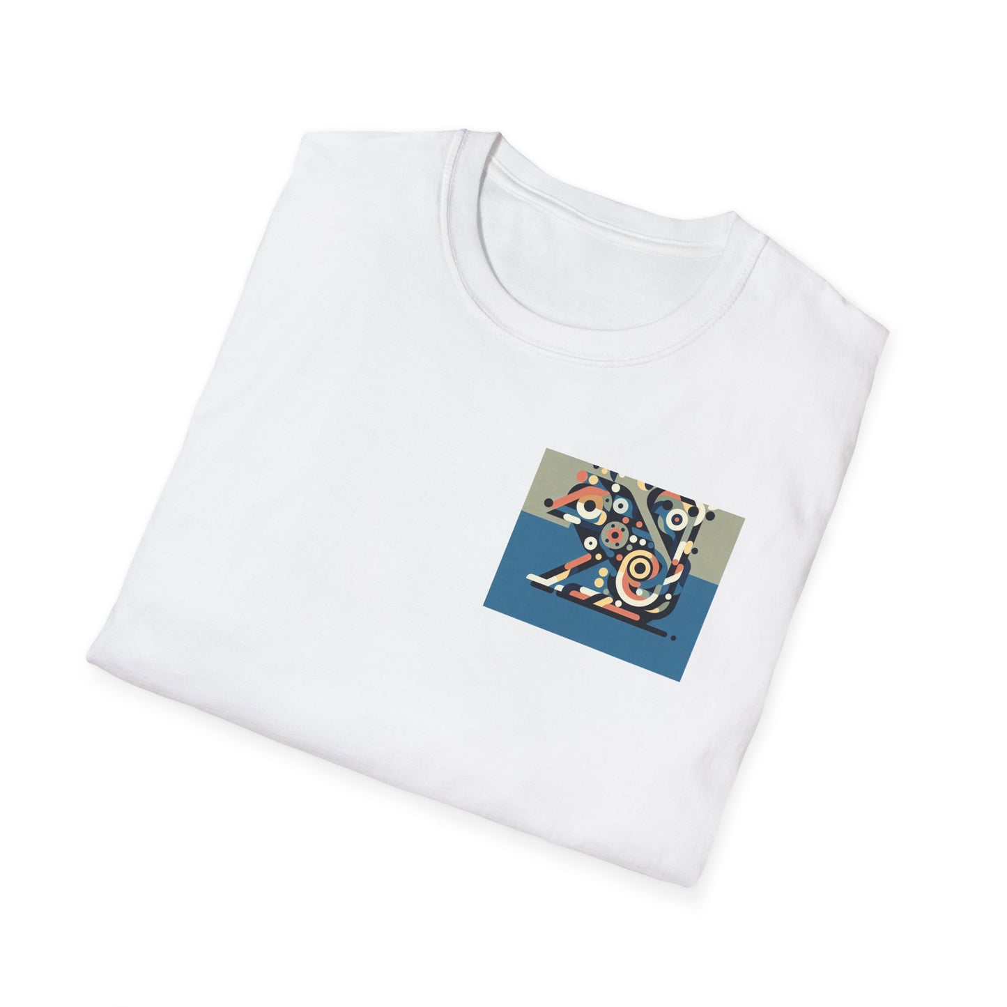 Artistic Dog Print Unisex Softstyle T-Shirt - Casual Style for Animal Lovers