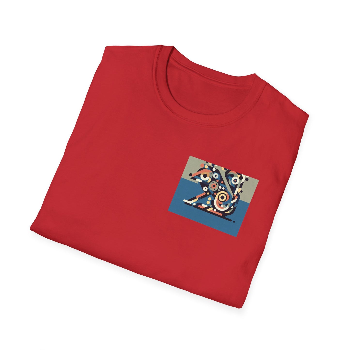 Artistic Dog Print Unisex Softstyle T-Shirt - Casual Style for Animal Lovers
