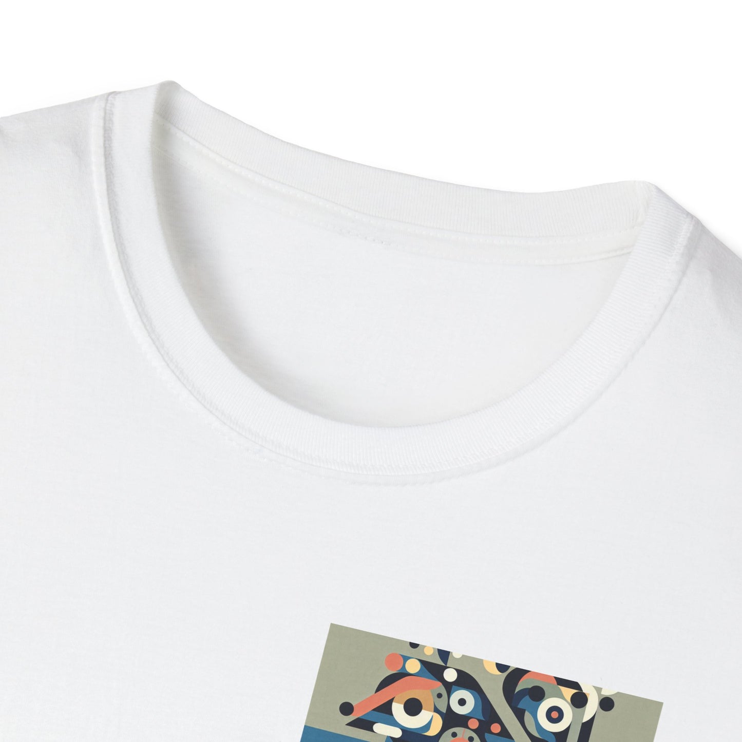 Artistic Dog Print Unisex Softstyle T-Shirt - Casual Style for Animal Lovers