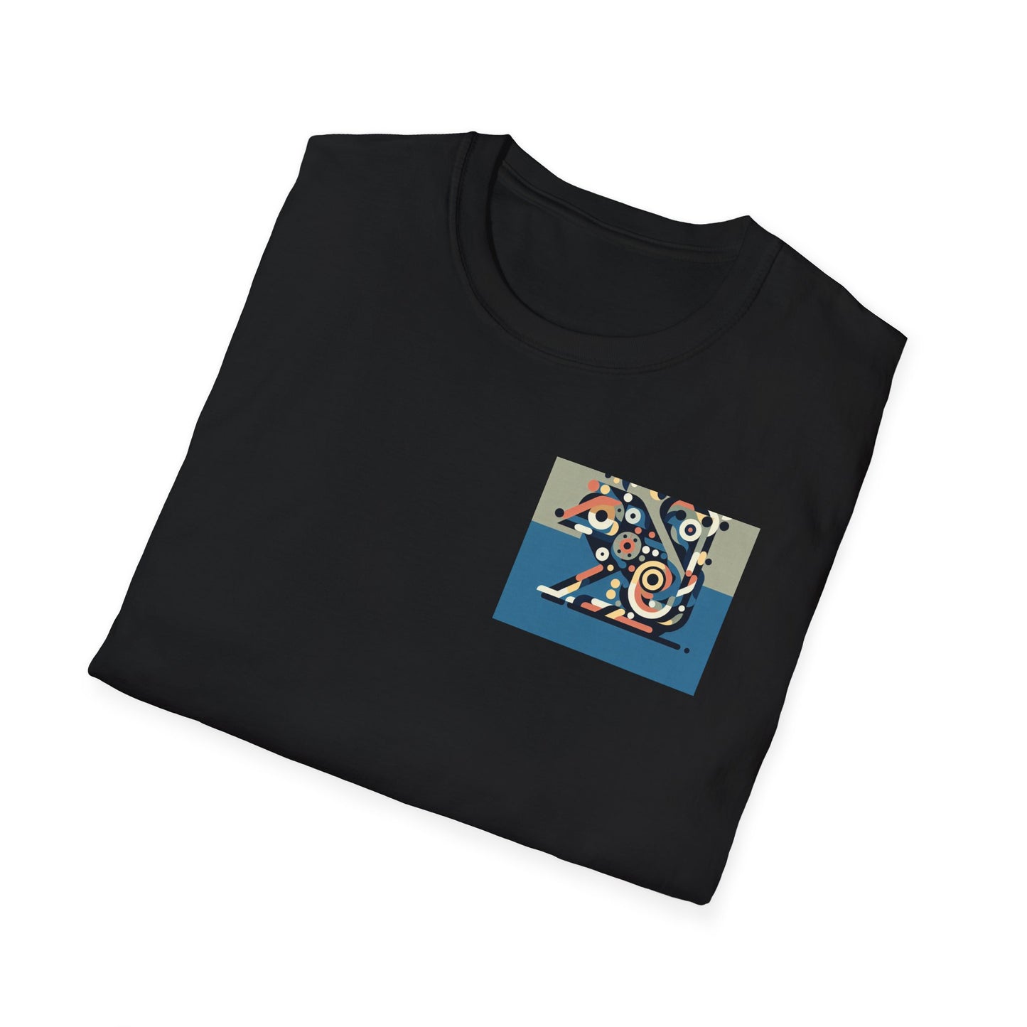 Artistic Dog Print Unisex Softstyle T-Shirt - Casual Style for Animal Lovers