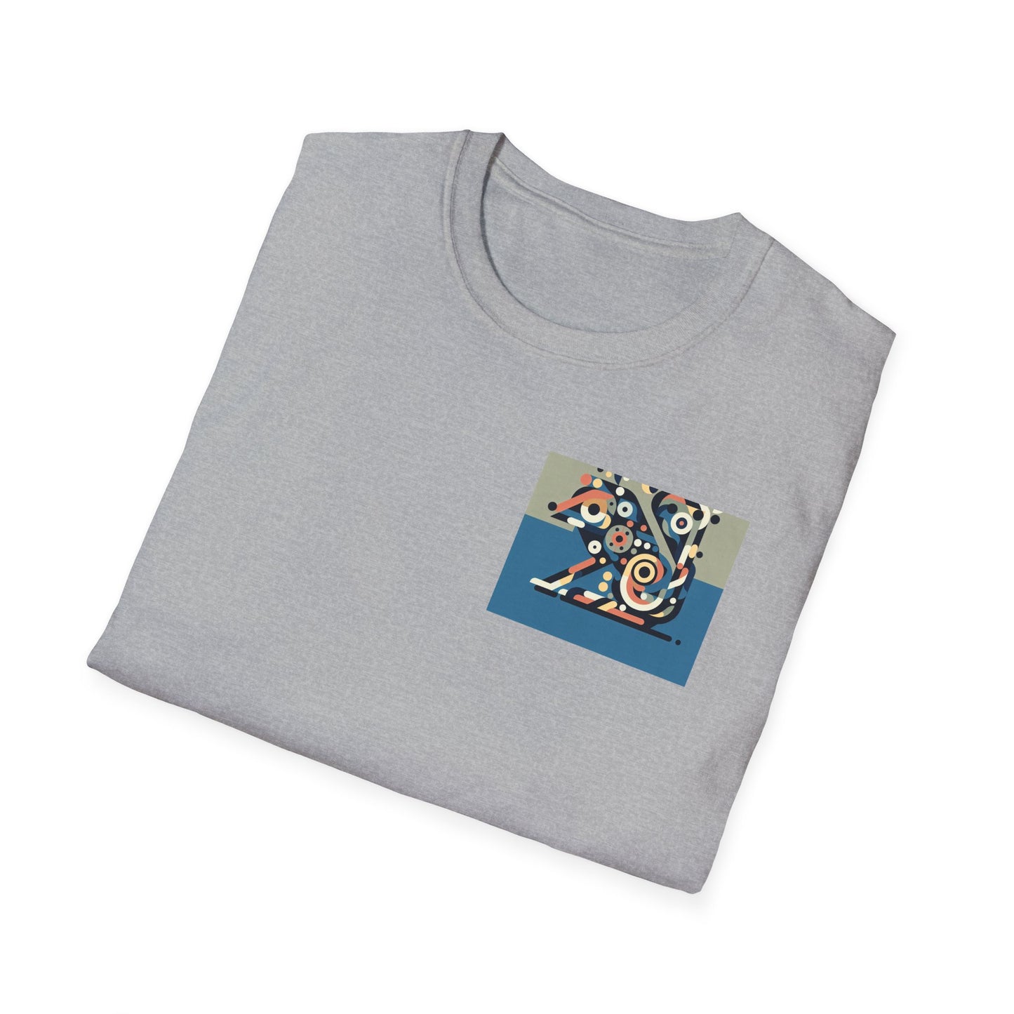 Artistic Dog Print Unisex Softstyle T-Shirt - Casual Style for Animal Lovers