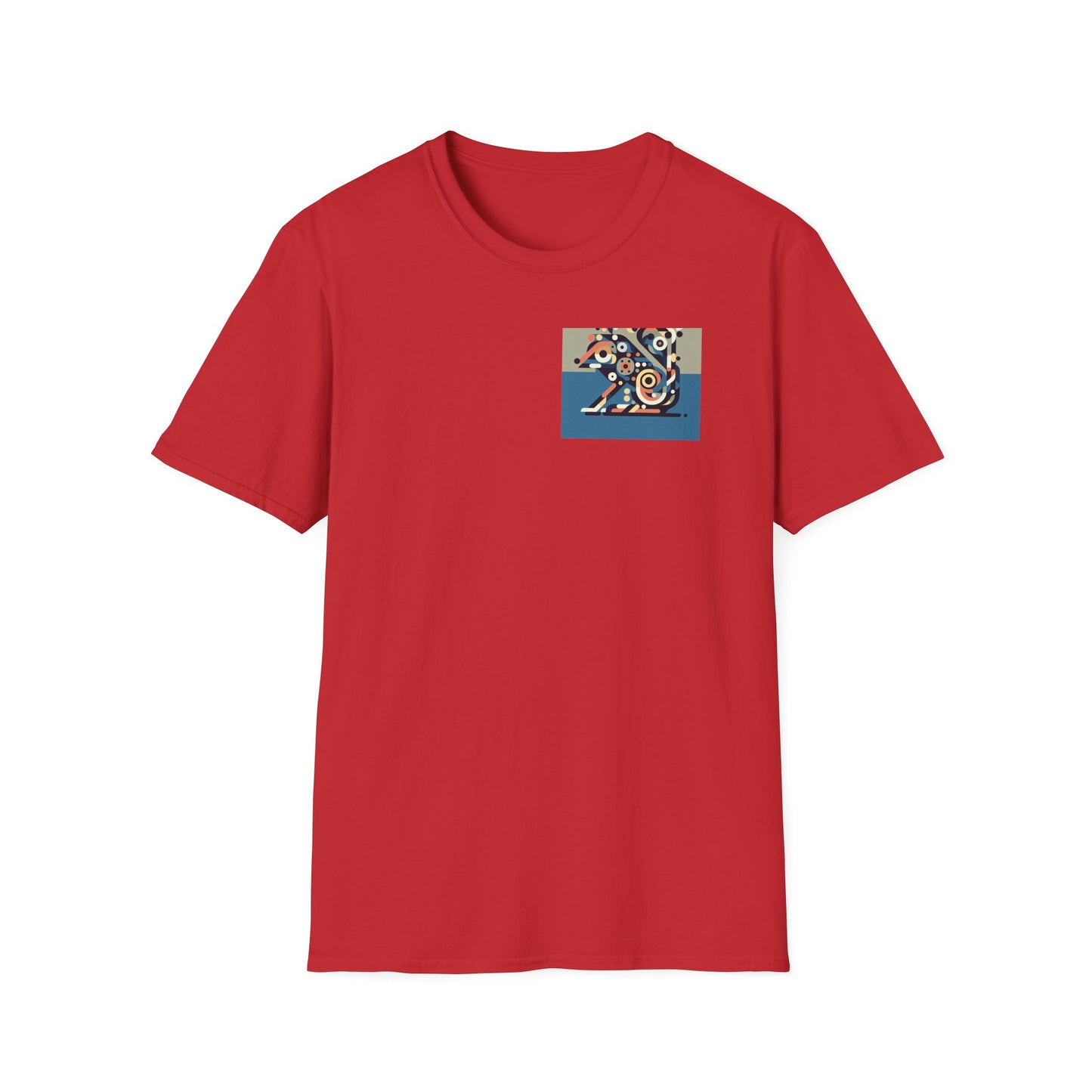 Artistic Dog Print Unisex Softstyle T-Shirt - Casual Style for Animal Lovers