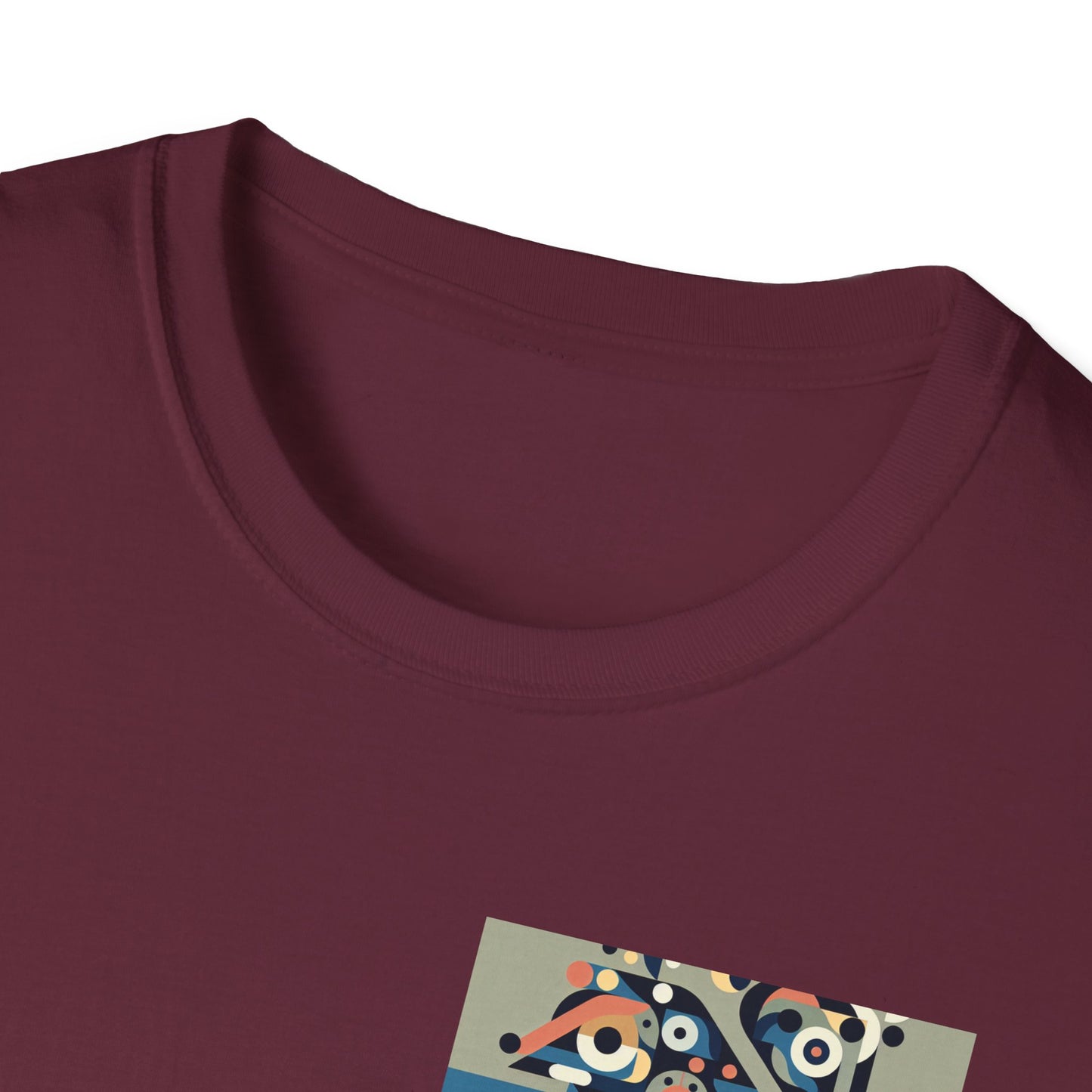 Artistic Dog Print Unisex Softstyle T-Shirt - Casual Style for Animal Lovers