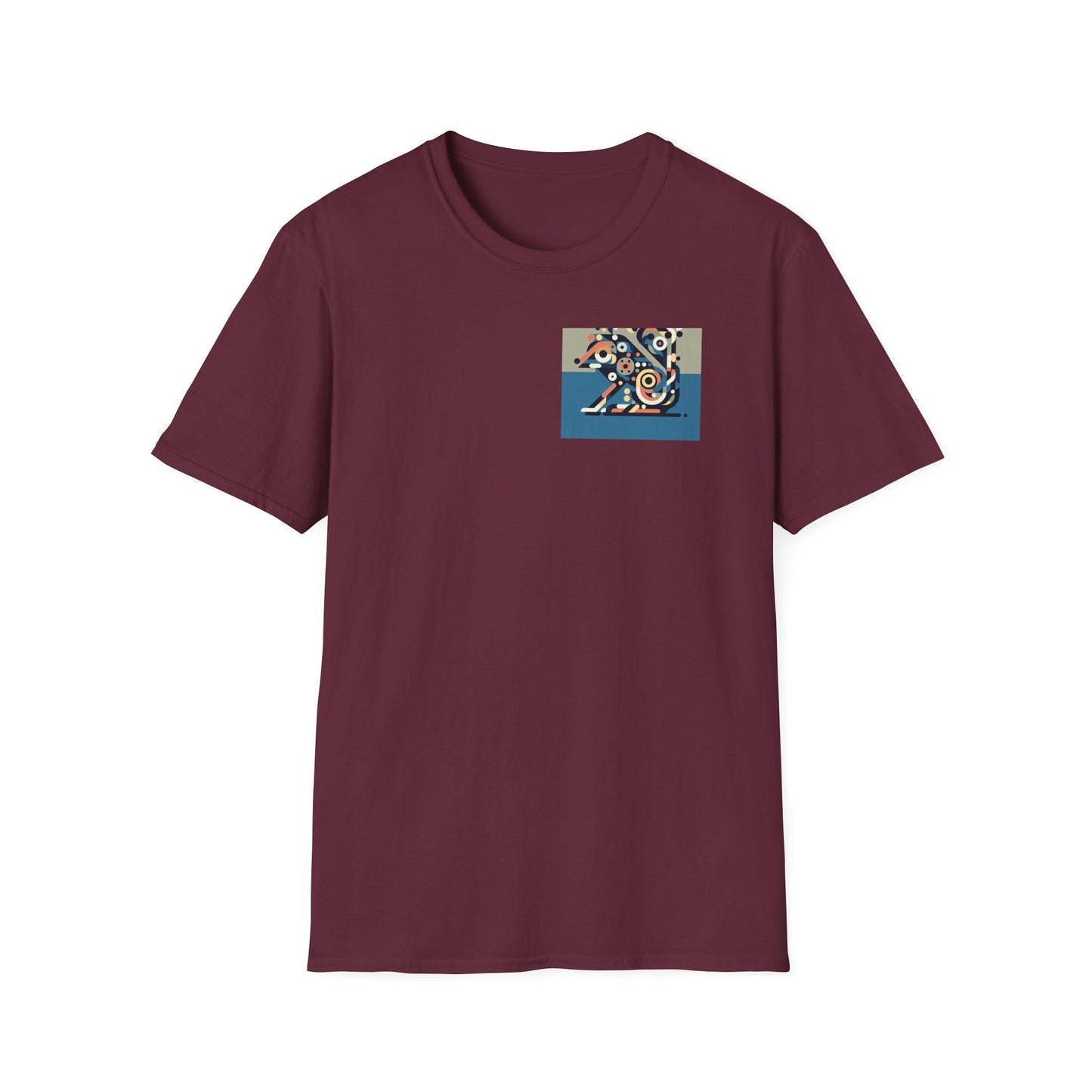 Artistic Dog Print Unisex Softstyle T-Shirt - Casual Style for Animal Lovers
