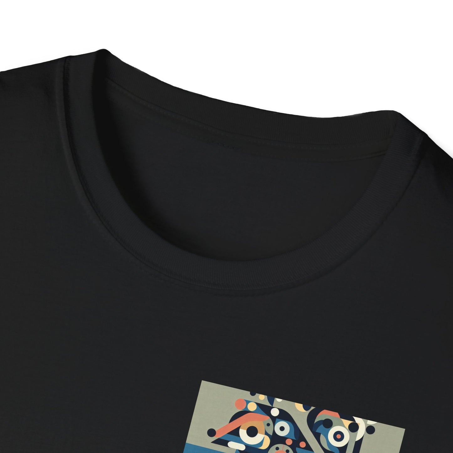 Artistic Dog Print Unisex Softstyle T-Shirt - Casual Style for Animal Lovers