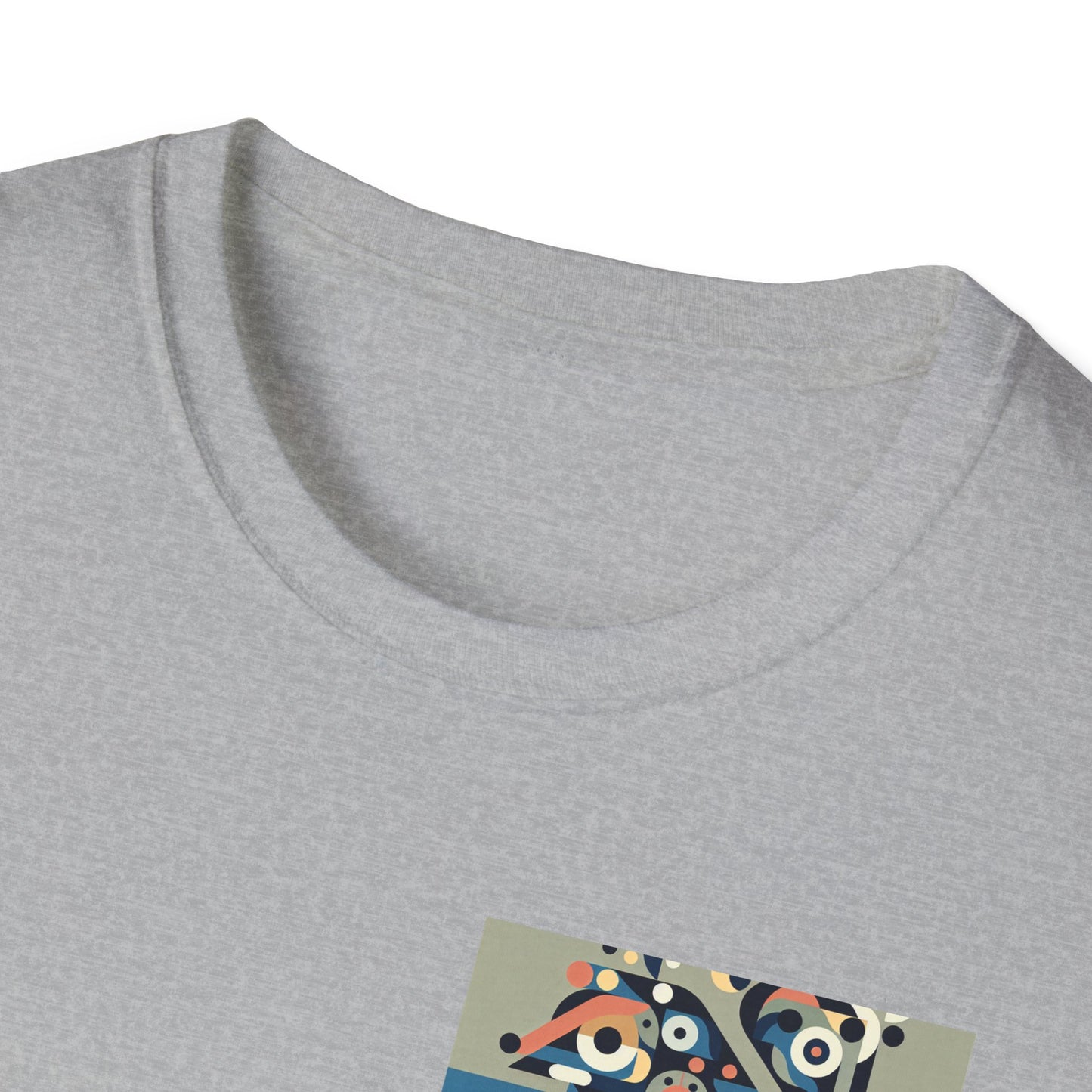 Artistic Dog Print Unisex Softstyle T-Shirt - Casual Style for Animal Lovers